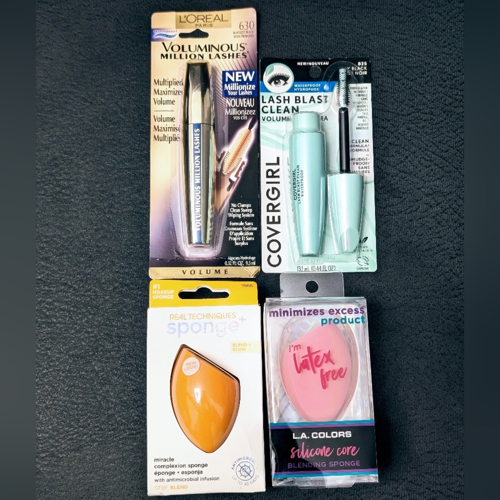 [$1 Add-on Purchase] Waterproof Mascara / Beauty Blending Sponge Bundle